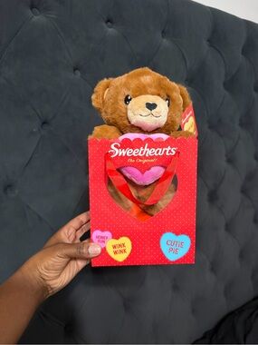 Brown Plush Bear with Pink Heart -